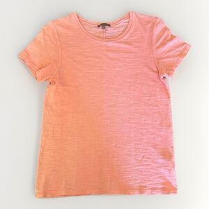 Lilla P Short Sleeve Back Seam Crewneck Size Small Pink 100% Cotton